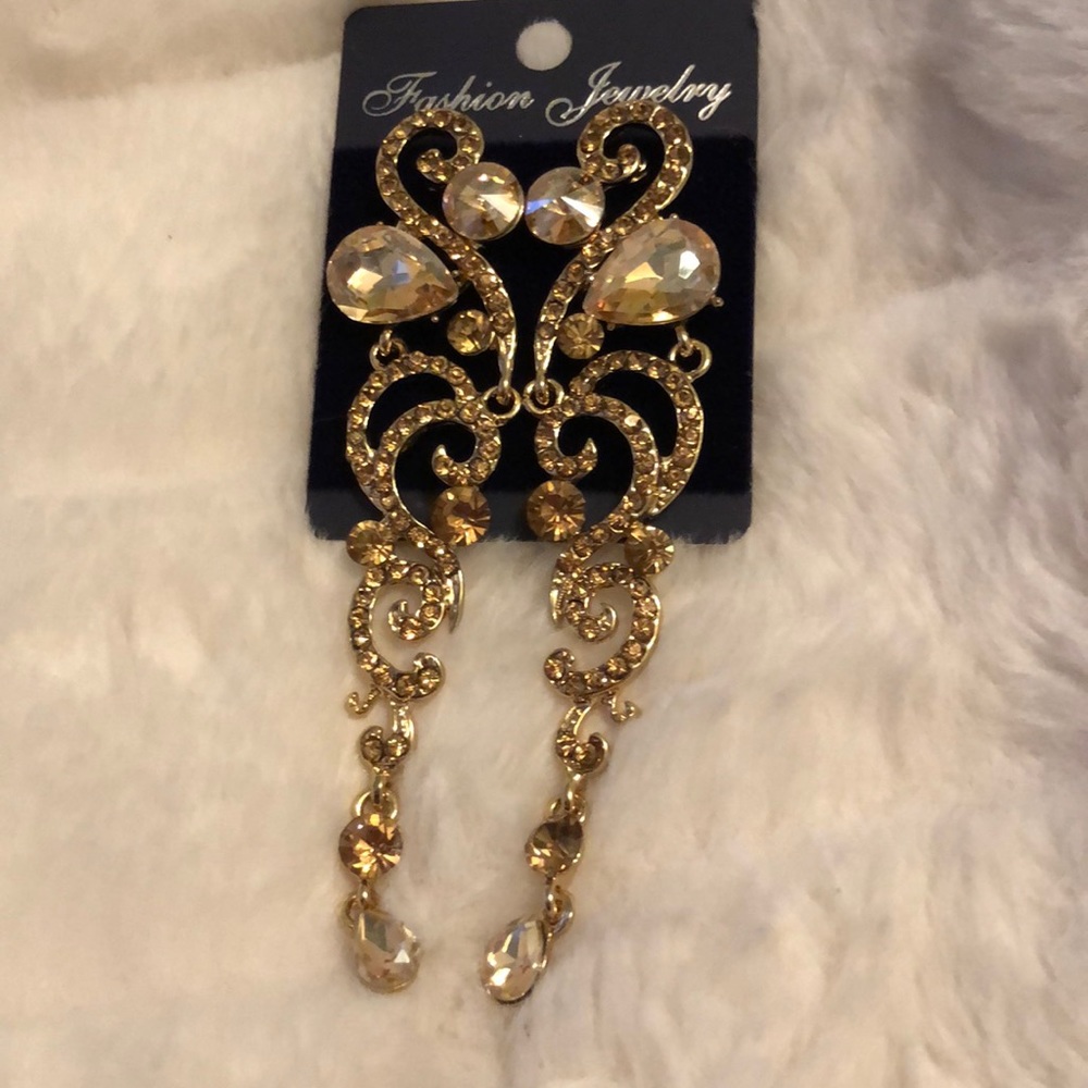 Stunning long earrings for special occasion